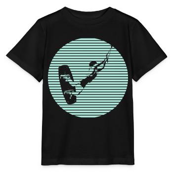 Kiteboarder Kiterin - T-shirt bio MINI CREATOR Stanley/Stella Enfant - noir - Devant - Mikhail (115cm)