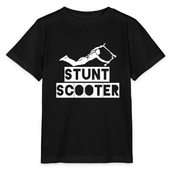 Stuntscooter Streetstyle Kickboard Stunt Roller - Stanley/Stella Kinder T-Shirt MINI CREATOR  - Schwarz - Vorne - Mikhail (115cm)