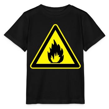 signe inflammable - T-shirt bio MINI CREATOR Stanley/Stella Enfant - noir - Devant - Mikhail (115cm)