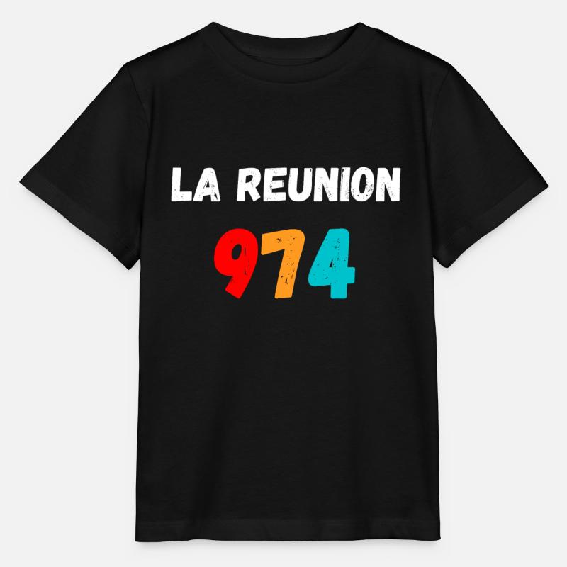 La RÉUNION 974 - T-shirt bio MINI CREATOR Stanley/Stella Enfant - noir