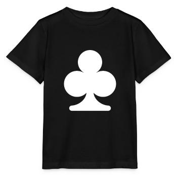 Trèfle Jeu de Carte - T-shirt bio MINI CREATOR Stanley/Stella Enfant - noir - Devant - Mikhail (115cm)