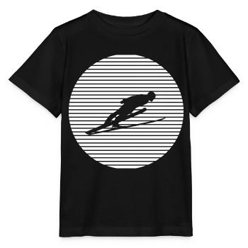 Ski jumping - Stanley/Stella MINI CREATOR Kids’ T-Shirt - black - Front - Mikhail (115cm)