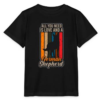 Amoureux des chiens - T-shirt bio MINI CREATOR Stanley/Stella Enfant - noir - Devant - Mikhail (115cm)