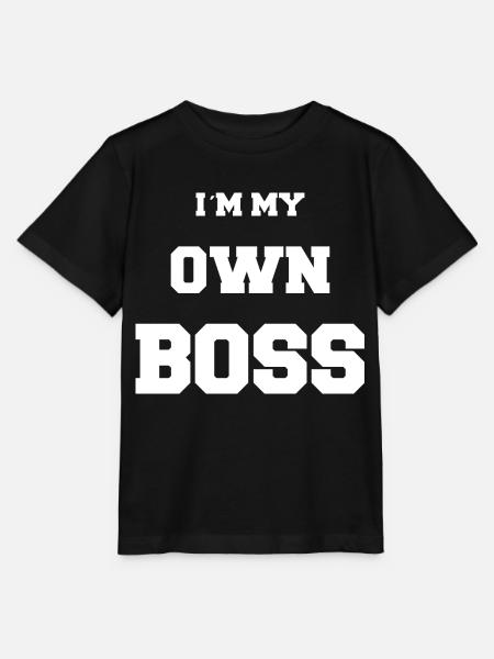I m my own boss - Stanley/Stella MINI CREATOR Kids’ T-Shirt - black