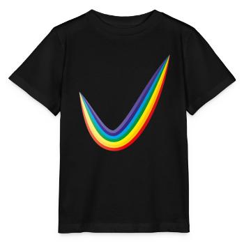 Regenbogen Haken - Stanley/Stella Kinder T-Shirt MINI CREATOR  - Schwarz - Vorne - Mikhail (115cm)