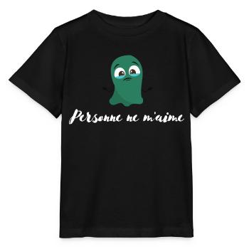 Personne ne m'aime - T-shirt bio MINI CREATOR Stanley/Stella Enfant - noir - Devant - Mikhail (115cm)