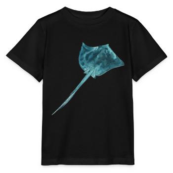 Rays with turquoise skin - Stanley/Stella MINI CREATOR Kids’ T-Shirt - black - Front - Mikhail (115cm)