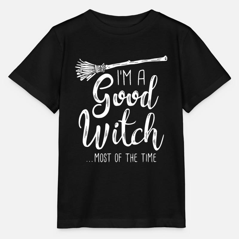 Sorcière - Bonne sorcière - La plupart du temps - sombre - T-shirt bio MINI CREATOR Stanley/Stella Enfant - noir