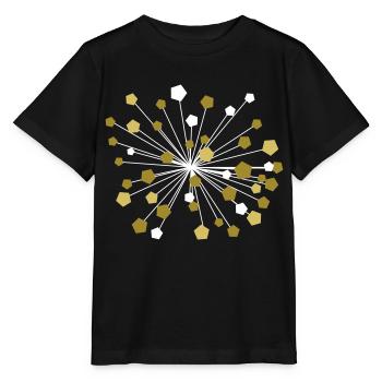 goldener Löwenzahn - Stanley/Stella Kinder T-Shirt MINI CREATOR  - Schwarz - Vorne - Mikhail (115cm)