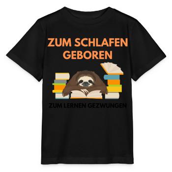 Schlafen und Lernen - Stanley/Stella Kinder T-Shirt MINI CREATOR  - Schwarz - Vorne - Mikhail (115cm)
