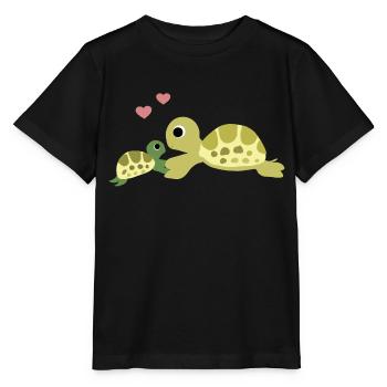 Tortue - T-shirt bio MINI CREATOR Stanley/Stella Enfant - noir - Devant - Mikhail (115cm)