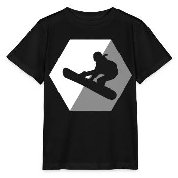 Snowboard Snowboarder - Stanley/Stella Kinder T-Shirt MINI CREATOR  - Schwarz - Vorne - Mikhail (115cm)
