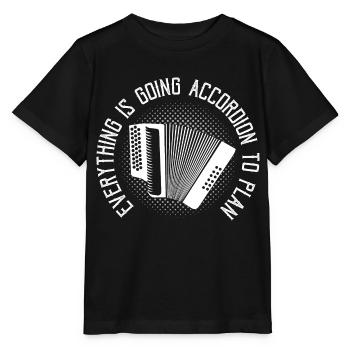 Tout va accordéon pour planifier la musique Polka - T-shirt bio MINI CREATOR Stanley/Stella Enfant - noir - Devant - Mikhail (115cm)