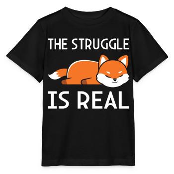The Struggle is real - Stanley/Stella MINI CREATOR Kids’ T-Shirt - black - Front - Mikhail (115cm)