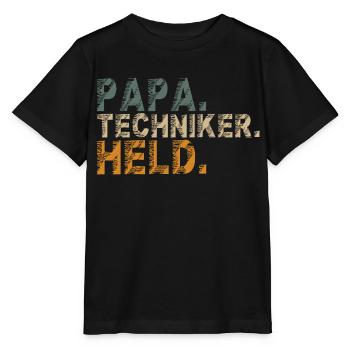 Techniker Abschluss Bestanden Papa Held Sprüche - Stanley/Stella Kinder T-Shirt MINI CREATOR  - Schwarz - Vorne - Mikhail (115cm)