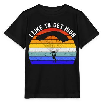 Amateur de parachutisme - J’aime me défoncer II - T-shirt bio MINI CREATOR Stanley/Stella Enfant - noir - Devant - Mikhail (115cm)
