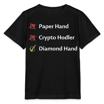 Crypto checklist diamond hand checked - Stanley/Stella MINI CREATOR Kids’ T-Shirt - black - Front - Mikhail (115cm)