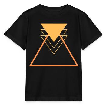 Triangle Orange Géométrie Sacrée Minimalisme - T-shirt bio MINI CREATOR Stanley/Stella Enfant - noir - Devant - Mikhail (115cm)