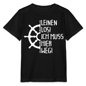 Leinen los - ich muss hier weg - Stanley/Stella Kinder T-Shirt MINI CREATOR  - Schwarz - Vorne - Mikhail (115cm)