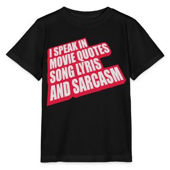 speak lyrics and sarcasm - Stanley/Stella MINI CREATOR Kids’ T-Shirt - black - Front - Mikhail (115cm)