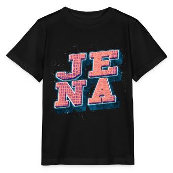 Jena Allemagne City Font Vintage Rétro - T-shirt bio MINI CREATOR Stanley/Stella Enfant - noir - Devant - Mikhail (115cm)