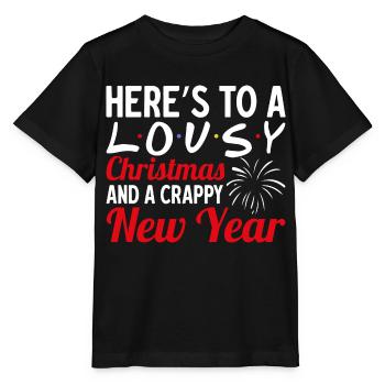 6 Voici un Noël moche et une nouvelle année merdique - T-shirt bio MINI CREATOR Stanley/Stella Enfant - noir - Devant - Mikhail (115cm)