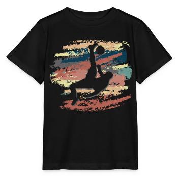 Football Footballeur Attaquant Garçons Coupe du Monde Hommes - T-shirt bio MINI CREATOR Stanley/Stella Enfant - noir - Devant - Mikhail (115cm)