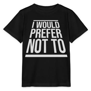 Je préfère ne pas - T-shirt bio MINI CREATOR Stanley/Stella Enfant - noir - Devant - Mikhail (115cm)
