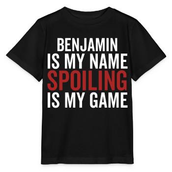 Benjamin est mon nom Spoiler est mon jeu - T-shirt bio MINI CREATOR Stanley/Stella Enfant - noir - Devant - Mikhail (115cm)