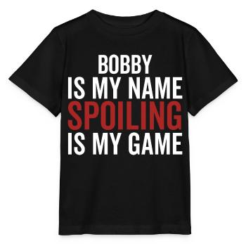 Bobby est mon nom Spoiling est mon jeu - T-shirt bio MINI CREATOR Stanley/Stella Enfant - noir - Devant - Mikhail (115cm)