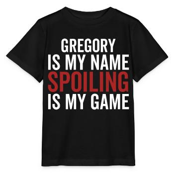 Gregory est mon nom Spoiler est mon jeu - T-shirt bio MINI CREATOR Stanley/Stella Enfant - noir - Devant - Mikhail (115cm)