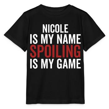 Nicole est mon nom Spoiling est mon jeu - T-shirt bio MINI CREATOR Stanley/Stella Enfant - noir - Devant - Mikhail (115cm)
