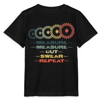 Mesure Coupe Jurer Répéter Charpentier - T-shirt bio MINI CREATOR Stanley/Stella Enfant - noir - Devant - Mikhail (115cm)