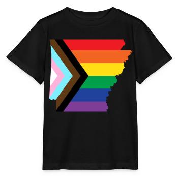 Funny Pride Arkansas Progress Pride - Stanley/Stella MINI CREATOR Kids’ T-Shirt - black - Front - Mikhail (115cm)