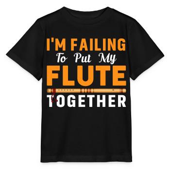 I can't assemble my flute - Flute - Stanley/Stella MINI CREATOR Kids’ T-Shirt - black - Front - Mikhail (115cm)