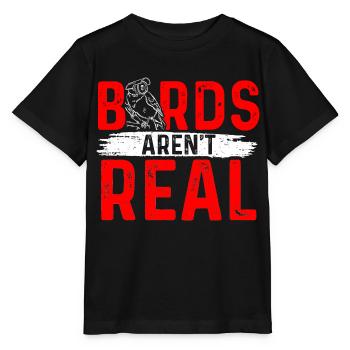 Les oiseaux ne sont pas réels - T-shirt bio MINI CREATOR Stanley/Stella Enfant - noir - Devant - Mikhail (115cm)