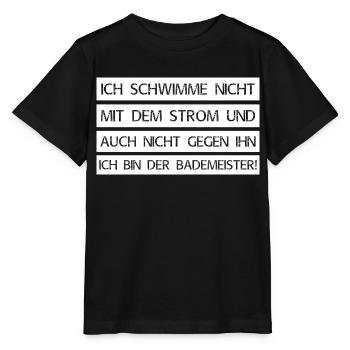 Bademeister - Stanley/Stella Kinder T-Shirt MINI CREATOR  - Schwarz - Vorne - Mikhail (115cm)