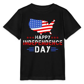 HAPPY INDEPENDENCE DAY USA - Stanley/Stella MINI CREATOR Kids’ T-Shirt - black - Front - Mikhail (115cm)