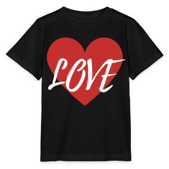 LOVE - Stanley/Stella Kinder T-Shirt MINI CREATOR  - Schwarz - Vorne - Mikhail (115cm)