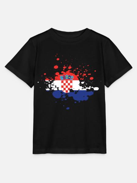 Kroatien Fahne kroatische Flagge - Stanley/Stella Kinder T-Shirt MINI CREATOR  - Schwarz
