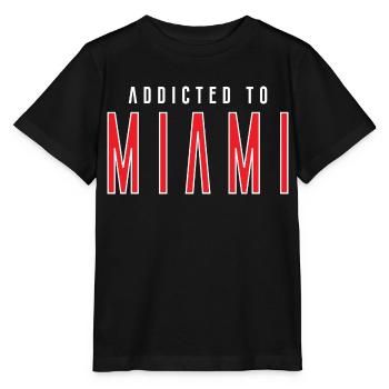 Addicted to Miami - Stanley/Stella MINI CREATOR Kids’ T-Shirt - black - Front - Mikhail (115cm)