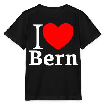 j’aime Berne - T-shirt bio MINI CREATOR Stanley/Stella Enfant - noir - Devant - Mikhail (115cm)