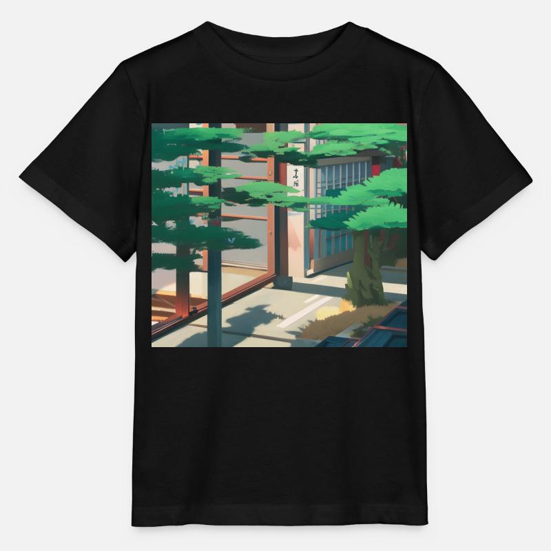 Tokio-Landschaft - Stanley/Stella Kinder T-Shirt MINI CREATOR  - Schwarz