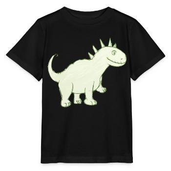 Friendly Dinosaur - Stanley/Stella MINI CREATOR Kids’ T-Shirt - black - Front - Mikhail (115cm)