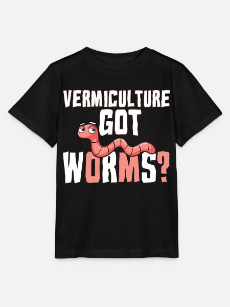 Vermiculture Got Worms - Stanley/Stella Kinder T-Shirt MINI CREATOR - Schwarz