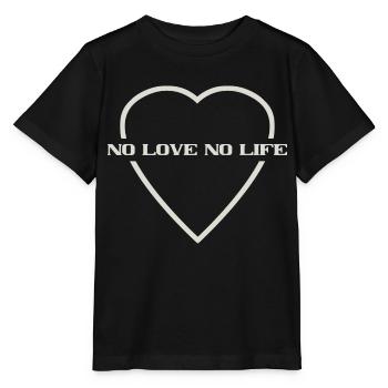 no love no life - Stanley/Stella Kinder T-Shirt MINI CREATOR  - Schwarz - Vorne - Mikhail (115cm)