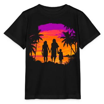 SUNSET - Stanley/Stella MINI CREATOR Kids’ T-Shirt - black - Front - Mikhail (115cm)