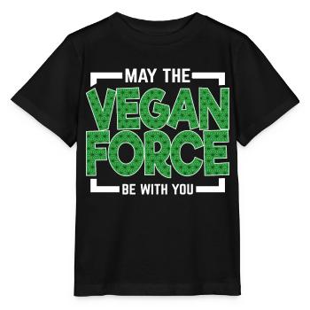 Que la force végane soit avec vous ! - T-shirt bio MINI CREATOR Stanley/Stella Enfant - noir - Devant - Mikhail (115cm)