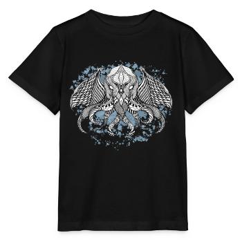 Cthulhu encre - T-shirt bio MINI CREATOR Stanley/Stella Enfant - noir - Devant - Mikhail (115cm)