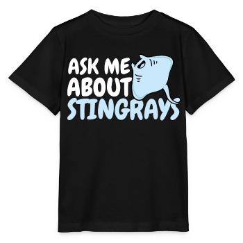 Raies pastenagues, raies manta, raies océaniques, raies - T-shirt bio MINI CREATOR Stanley/Stella Enfant - noir - Devant - Mikhail (115cm)